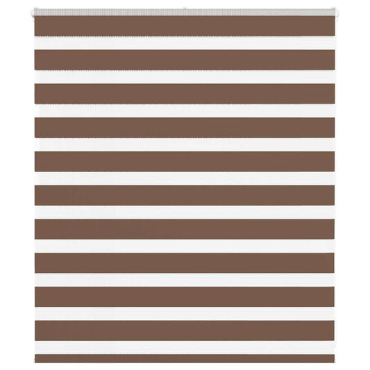 Zebra Blind Brown 120x100 cm Fabric Width 115.9 cm Polyester