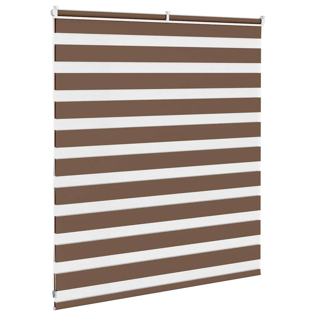 Zebra Blind Brown 120x100 cm Fabric Width 115.9 cm Polyester