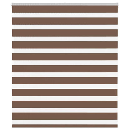 Zebra Blind Brown 125x100 cm Fabric Width 120.9 cm Polyester