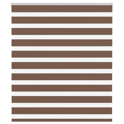 Zebra Blind Brown 135x100 cm Fabric Width 130.9 cm Polyester