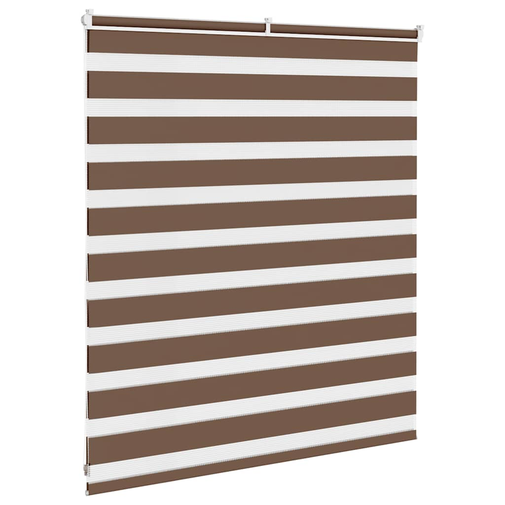 Zebra Blind Brown 135x100 cm Fabric Width 130.9 cm Polyester