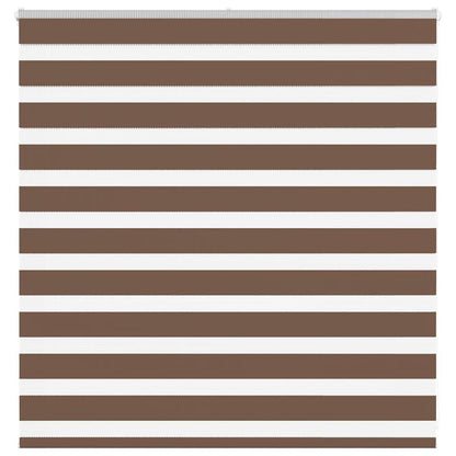 Zebra Blind Brown 145x100 cm Fabric Width 140.9 cm Polyester