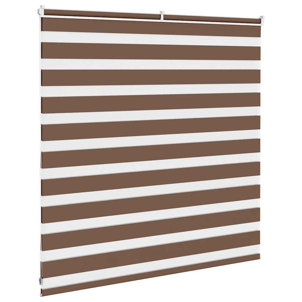 Zebra Blind Brown 145x100 cm Fabric Width 140.9 cm Polyester