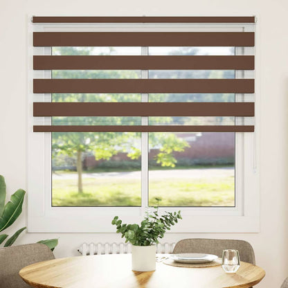 Zebra Blind Brown 150x100 cm Fabric Width 145.9 cm Polyester