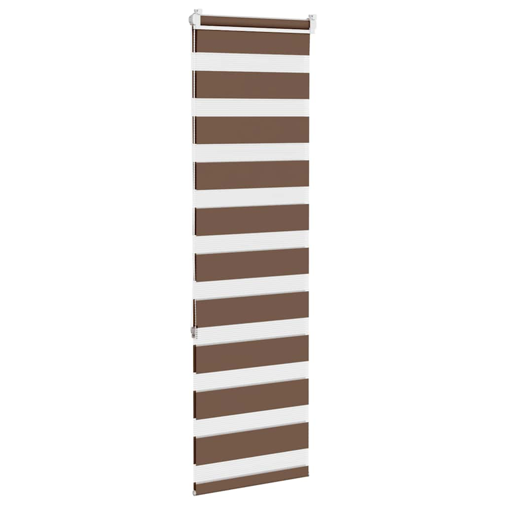 Zebra Blind Brown 40x150 cm Fabric Width 35.9 cm Polyester