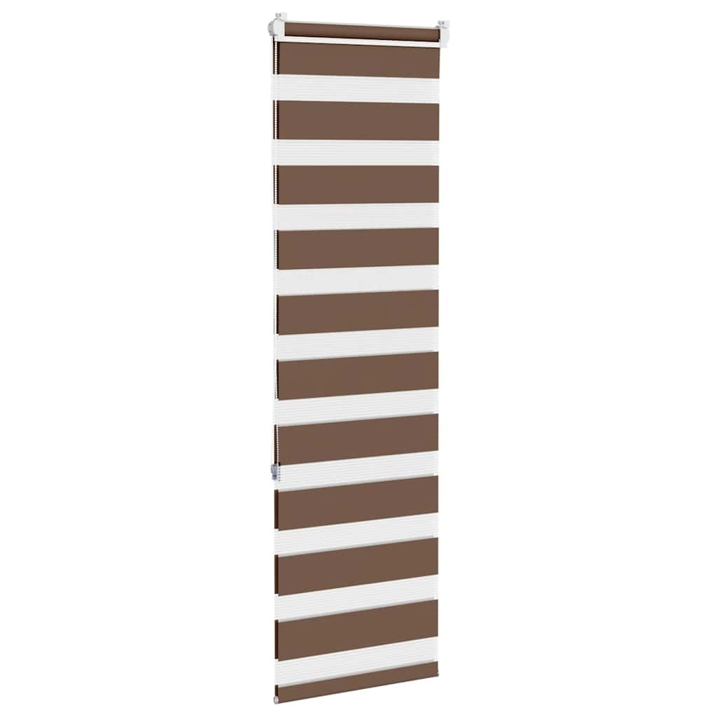 Zebra Blind Brown 50x150 cm Fabric Width 45.9 cm Polyester