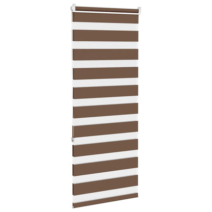 Zebra Blind Brown 55x150 cm Fabric Width 50.9 cm Polyester