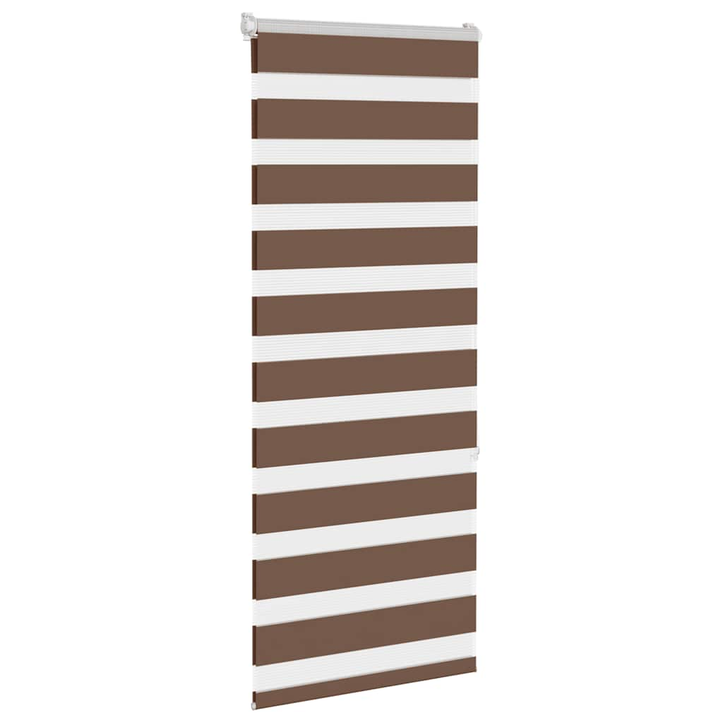 Zebra Blind Brown 60x150 cm Fabric Width 55.9 cm Polyester