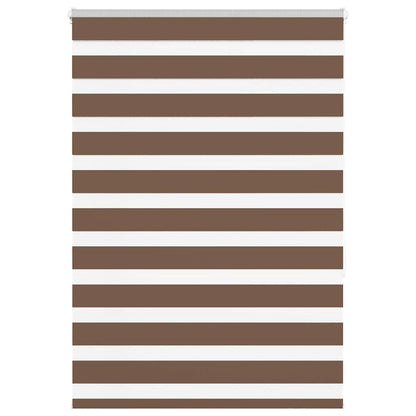 Zebra Blind Brown 95x150 cm Fabric Width 90.9 cm Polyester