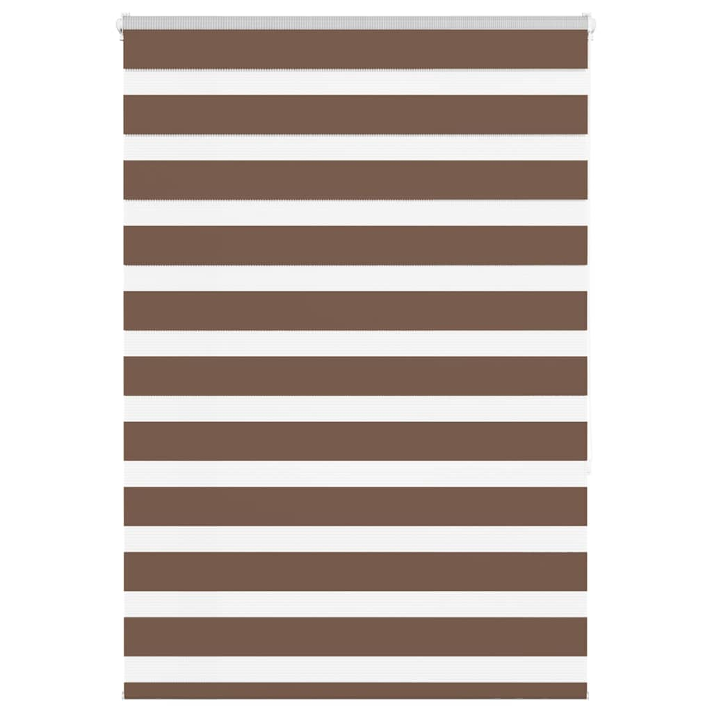 Zebra Blind Brown 105x150 cm Fabric Width 100.9 cm Polyester