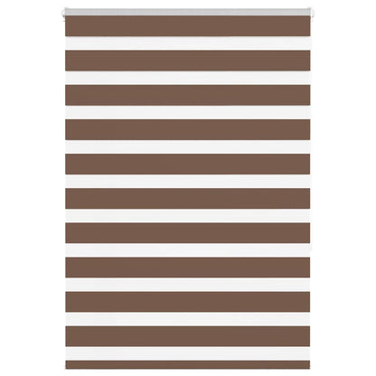 Zebra Blind Brown 105x150 cm Fabric Width 100.9 cm Polyester