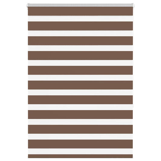 Zebra Blind Brown 105x150 cm Fabric Width 100.9 cm Polyester