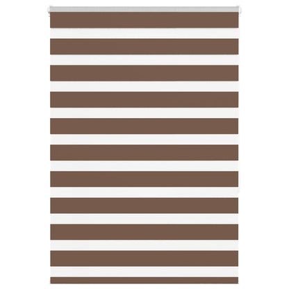 Zebra Blind Brown 115x150 cm Fabric Width 110.9 cm Polyester