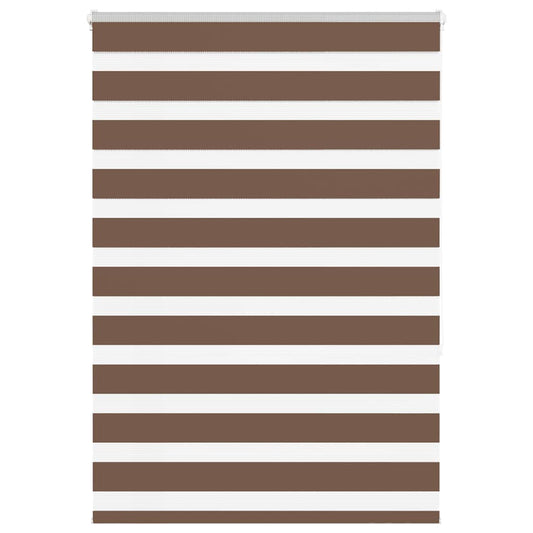 Zebra Blind Brown 115x150 cm Fabric Width 110.9 cm Polyester