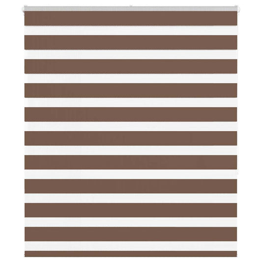 Zebra Blind Brown 120x150 cm Fabric Width 115.9 cm Polyester