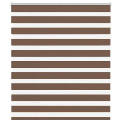 Zebra Blind Brown 125x150 cm Fabric Width 120.9 cm Polyester