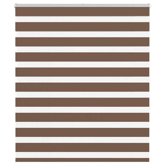 Zebra Blind Brown 125x150 cm Fabric Width 120.9 cm Polyester