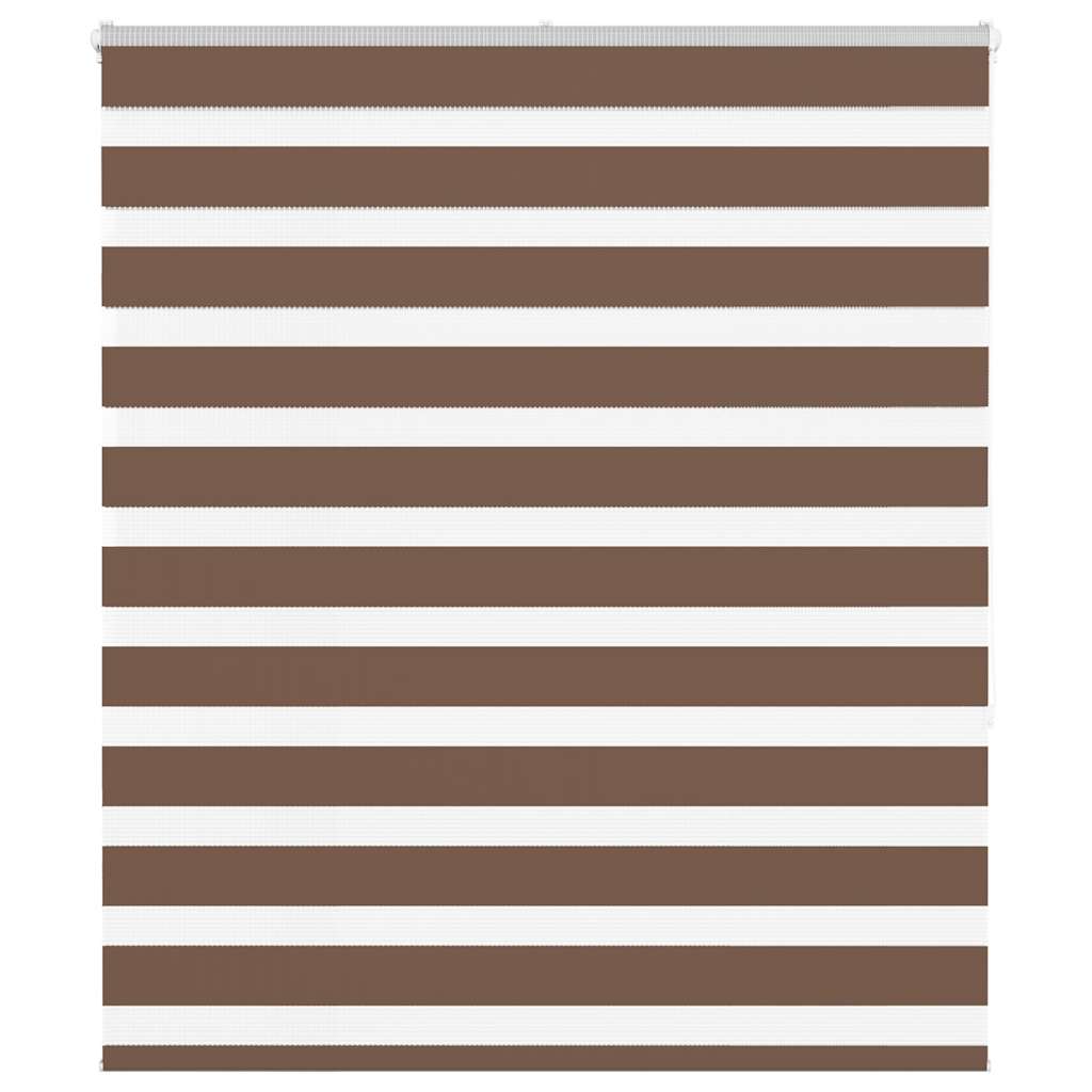 Zebra Blind Brown 130x150 cm Fabric Width 125.9 cm Polyester