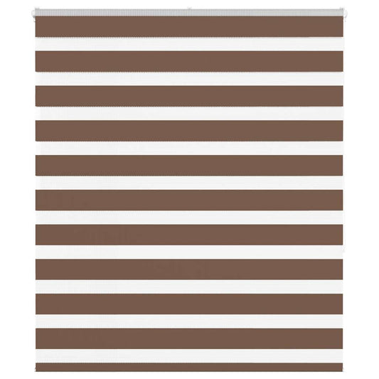 Zebra Blind Brown 130x150 cm Fabric Width 125.9 cm Polyester