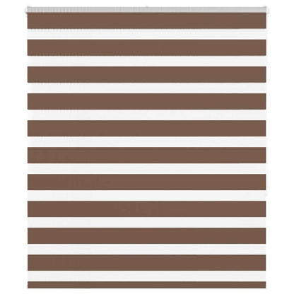 Zebra Blind Brown 135x150 cm Fabric Width 130.9 cm Polyester