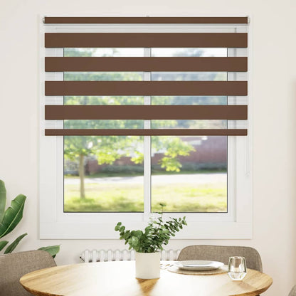 Zebra Blind Brown 135x150 cm Fabric Width 130.9 cm Polyester