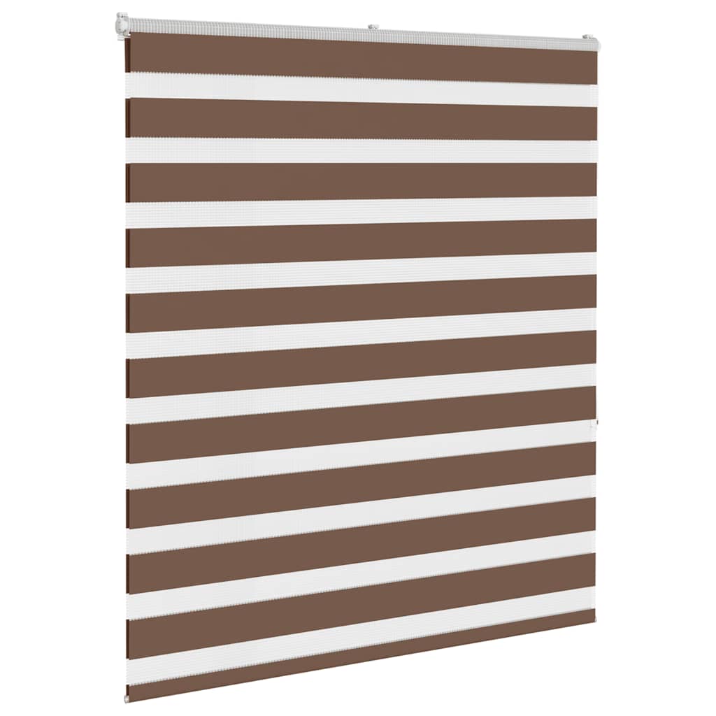 Zebra Blind Brown 135x150 cm Fabric Width 130.9 cm Polyester