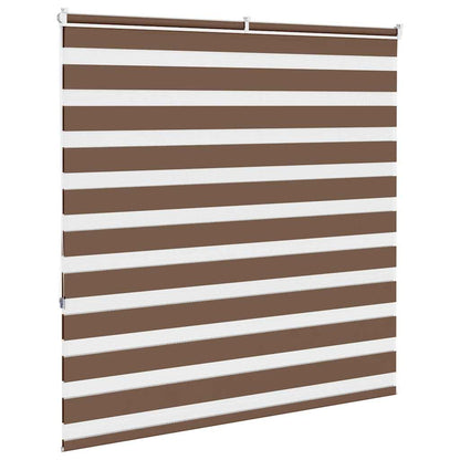 Zebra Blind Brown 145x150 cm Fabric Width 140.9 cm Polyester