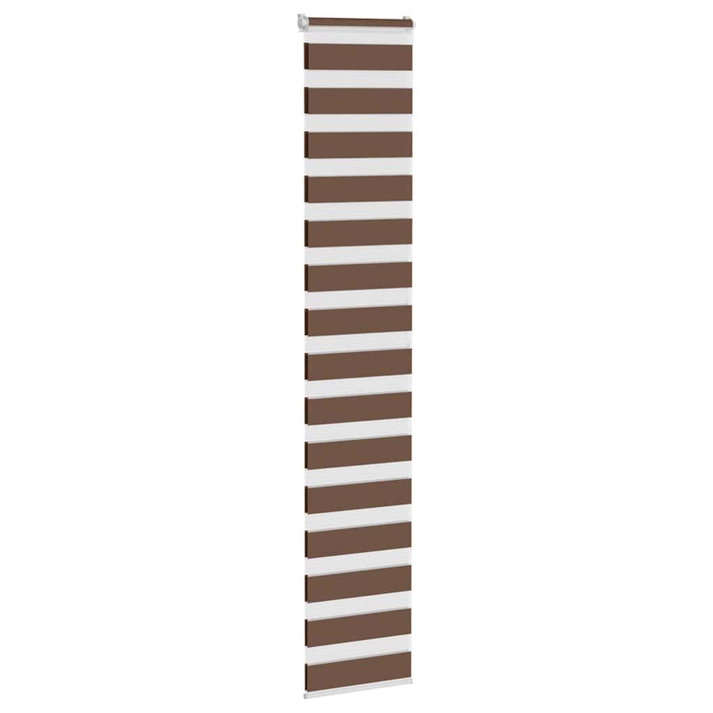 Zebra Blind Brown 40x200 cm Fabric Width 35.9 cm Polyester