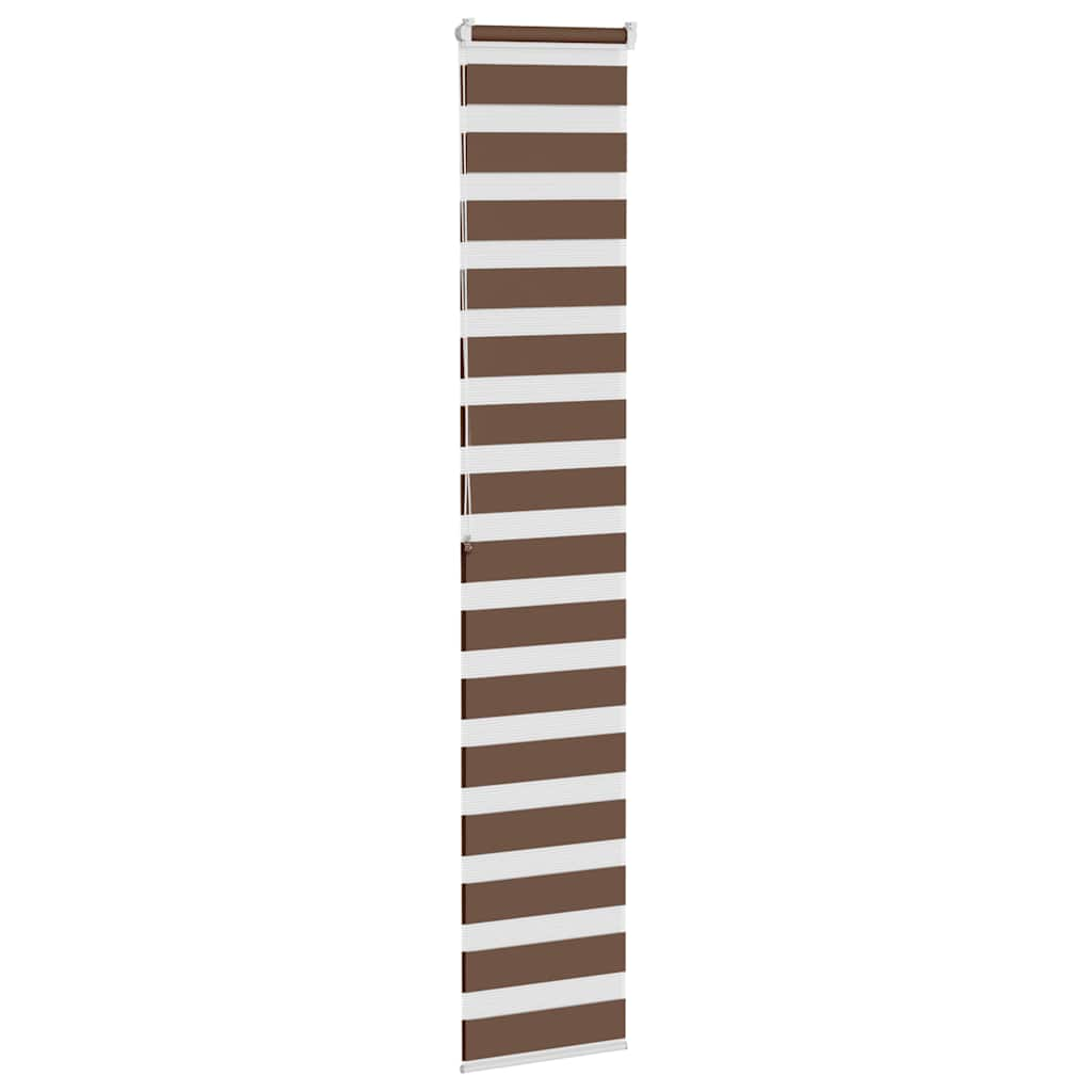 Zebra Blind Brown 40x200 cm Fabric Width 35.9 cm Polyester