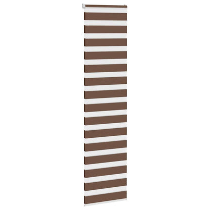 Zebra Blind Brown 60x200 cm Fabric Width 55.9 cm Polyester