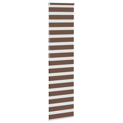 Zebra Blind Brown 65x200 cm Fabric Width 60.9 cm Polyester