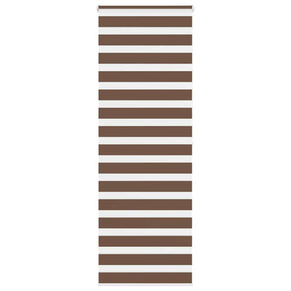 Zebra Blind Brown 75x200 cm Fabric Width 70.9 cm Polyester