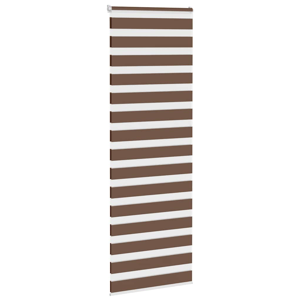 Zebra Blind Brown 75x200 cm Fabric Width 70.9 cm Polyester