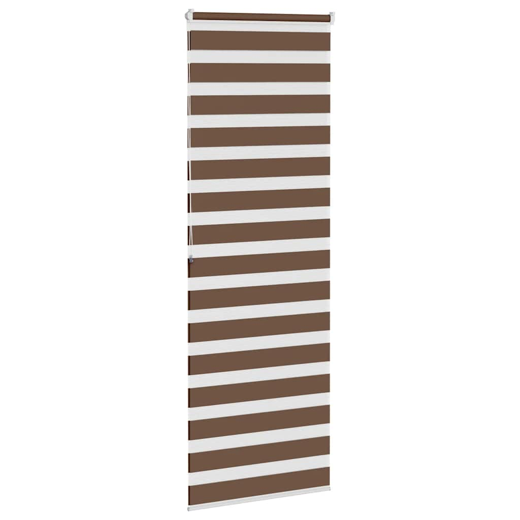 Zebra Blind Brown 75x200 cm Fabric Width 70.9 cm Polyester