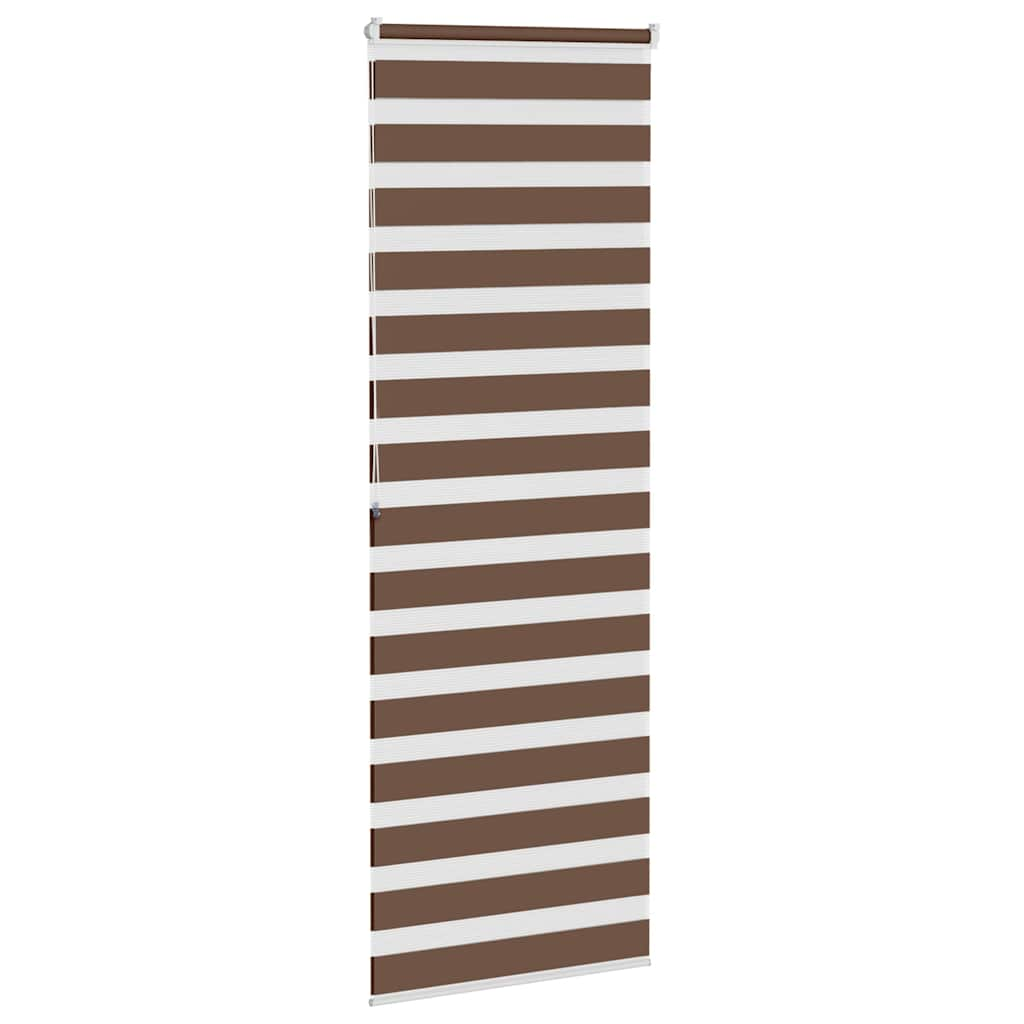 Zebra Blind Brown 90x200 cm Fabric Width 85.9 cm Polyester