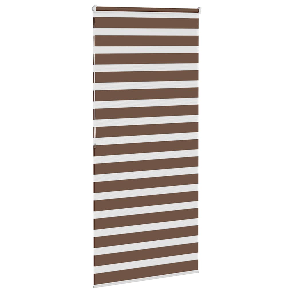 Zebra Blind Brown 105x200 cm Fabric Width 100.9 cm Polyester