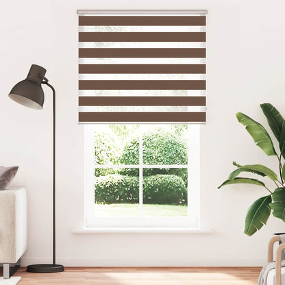 Zebra Blind Brown 125x200 cm Fabric Width 120.9 cm Polyester