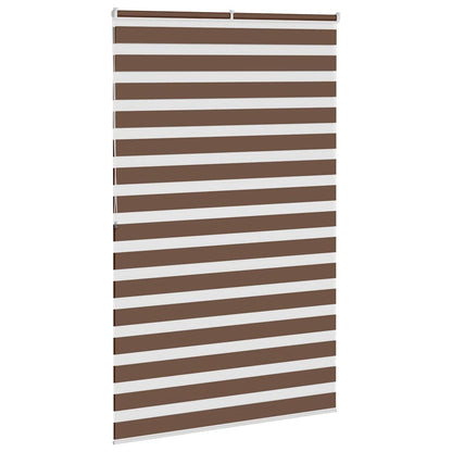 Zebra Blind Brown 140x200 cm Fabric Width 135.9 cm Polyester