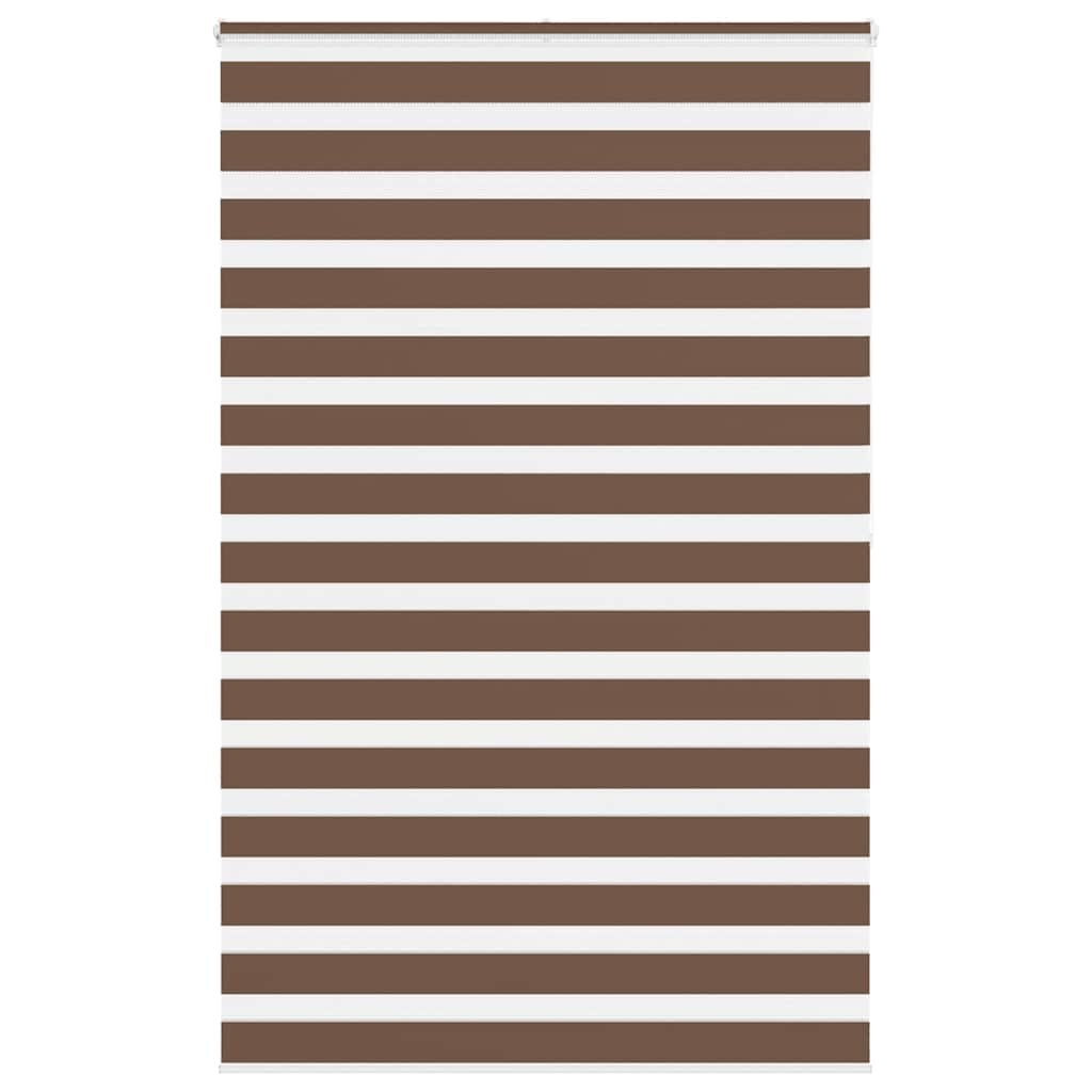 Zebra Blind Brown 145x200 cm Fabric Width 140.9 cm Polyester