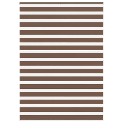 Zebra Blind Brown 165x200 cm Fabric Width 160.9 cm Polyester