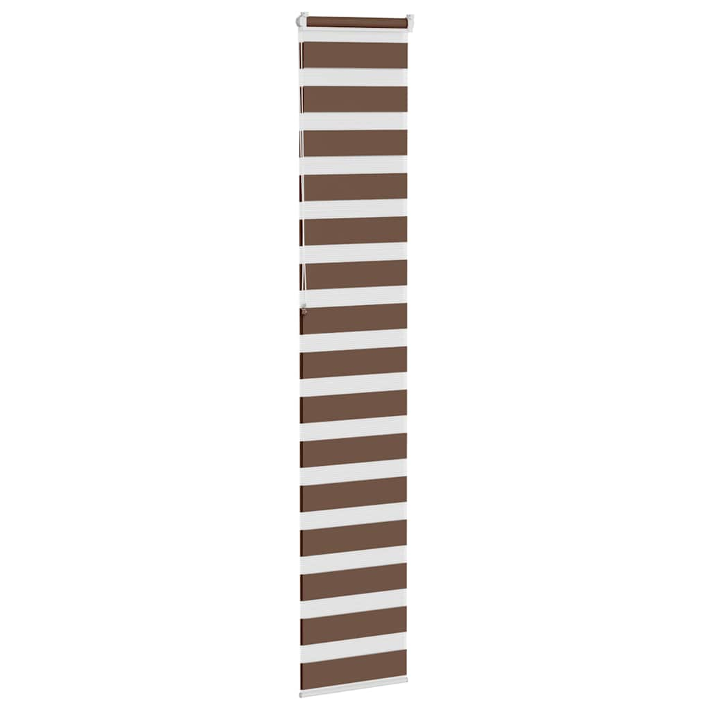 Zebra Blind Brown 40x230 cm Fabric Width 35.9 cm Polyester