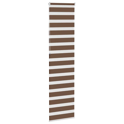 Zebra Blind Brown 65x230 cm Fabric Width 60.9 cm Polyester