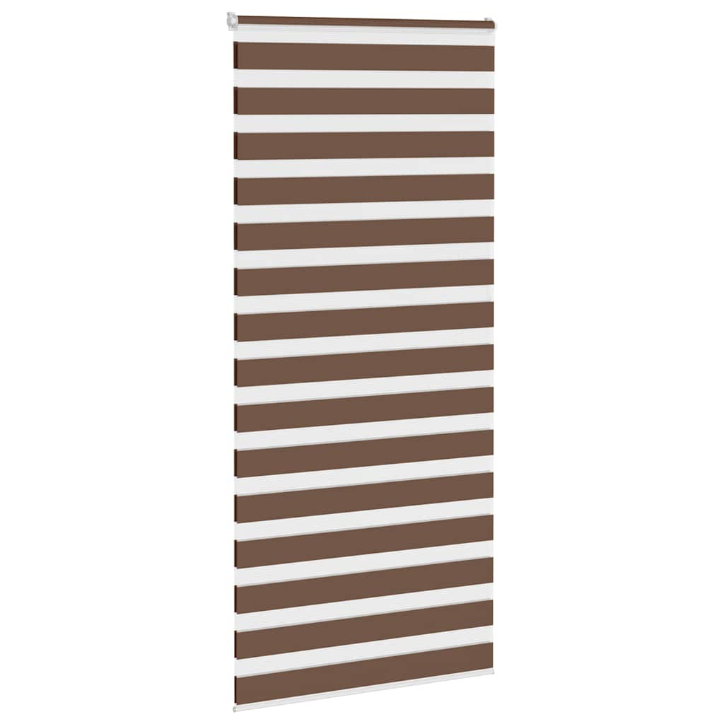 Zebra Blind Brown 100x230 cm Fabric Width 95.9 cm Polyester