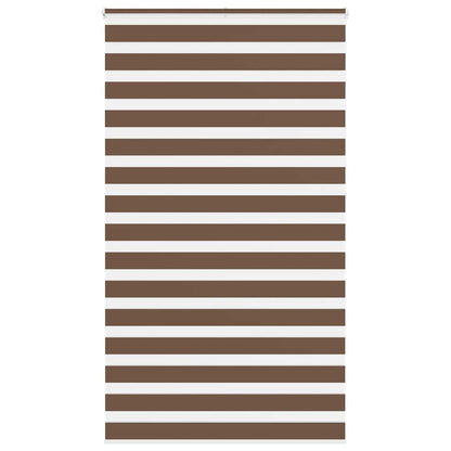 Zebra Blind Brown 130x230 cm Fabric Width 125.9 cm Polyester