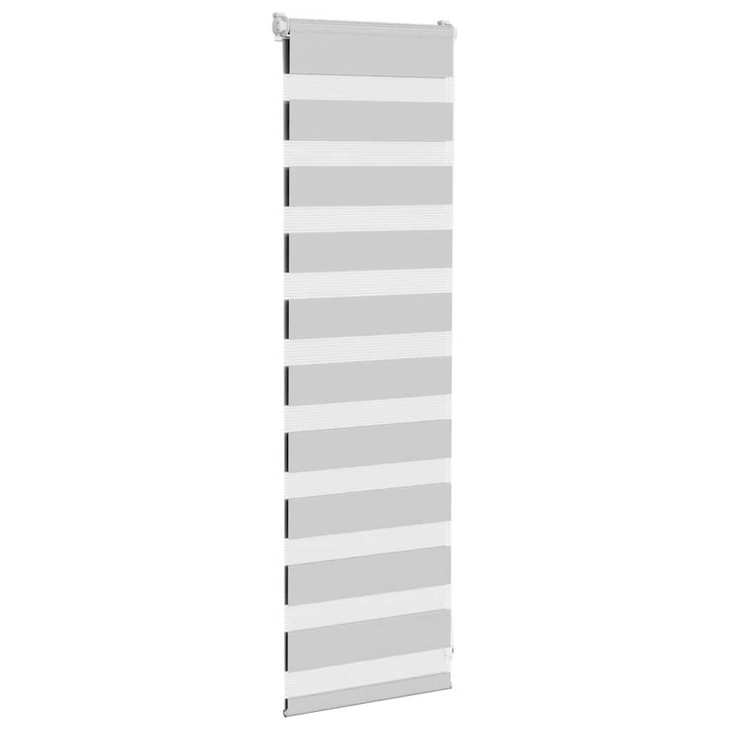 Zebra Blind Light Grey 45x100 cm Fabric Width 40.9 cm Polyester