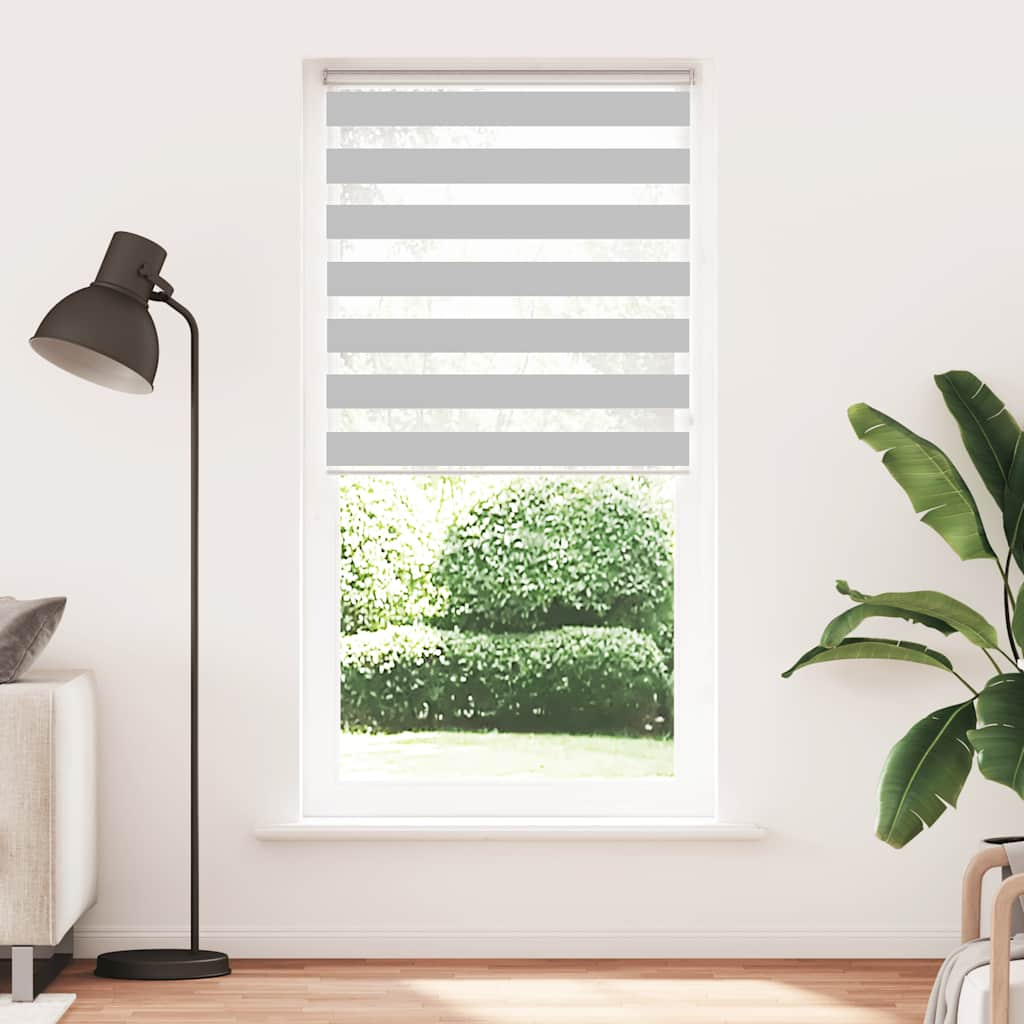 Zebra Blind Light Grey 95x200 cm Fabric Width 90.9 cm Polyester