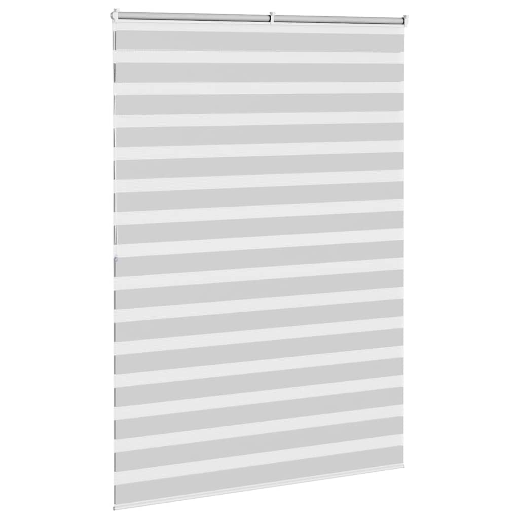 Zebra Blind Light Grey 160x200 cm Fabric Width 155.9 cm Polyester