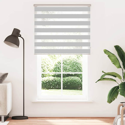 Zebra Blind Light Grey 130x230 cm Fabric Width 125.9 cm Polyester