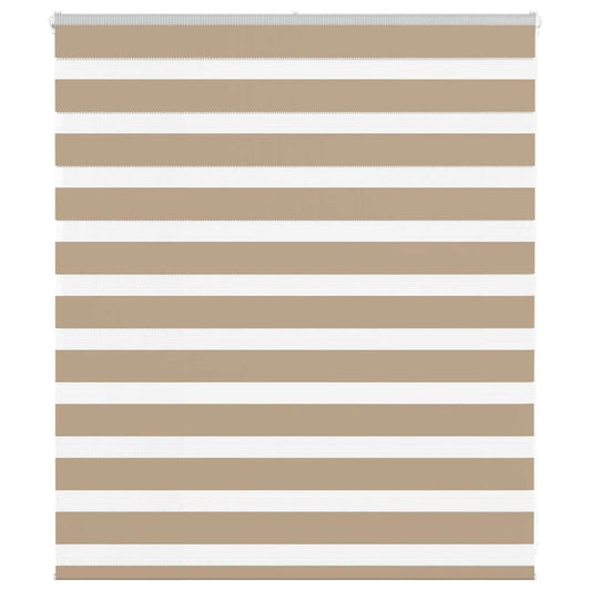 Zebra Blind Sand Brown 120x100 cm Fabric Width 115.9 cm Polyester