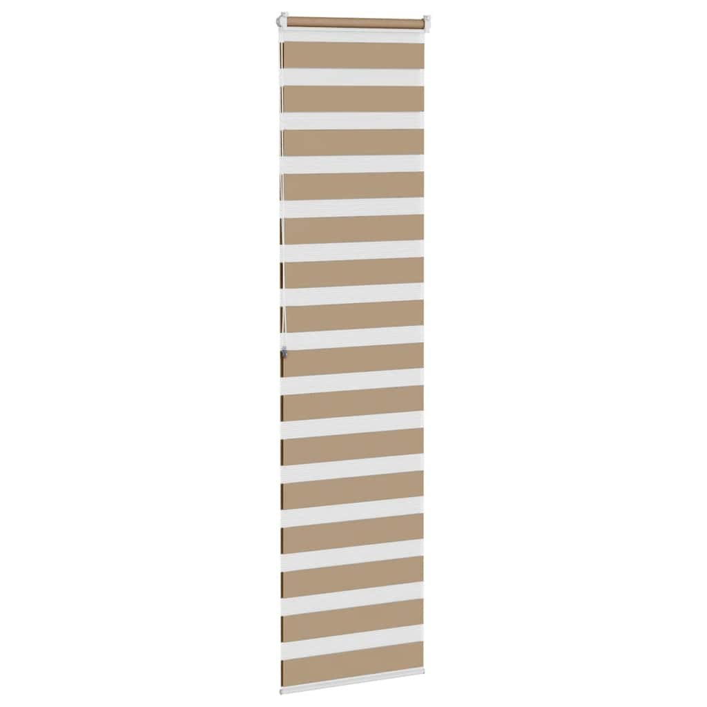 Zebra Blind Sand Brown 60x200 cm Fabric Width 55.9 cm Polyester